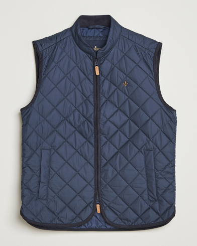 Herre | Morris | Morris Teddy Quilted Vest Navy