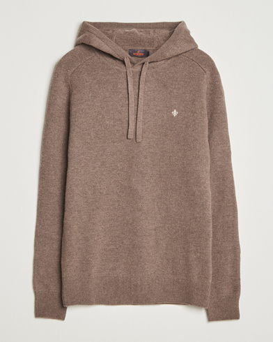 Herre | Morris | Morris Hertford Lambswool Hoodie Brown