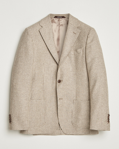 Herre | Morris | Morris Wool Silk Houndstooth Blazer Khaki