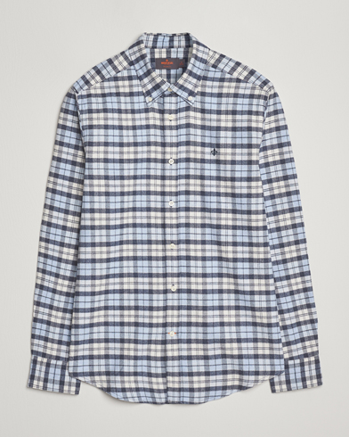 Herre | Morris | Morris Flannel Check Shirt Light Blue