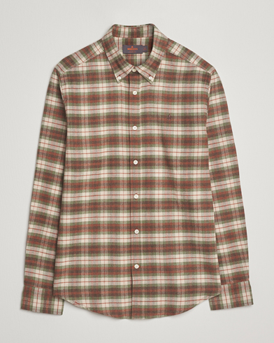 Herre | Morris | Morris Flannel Check Shirt Olive