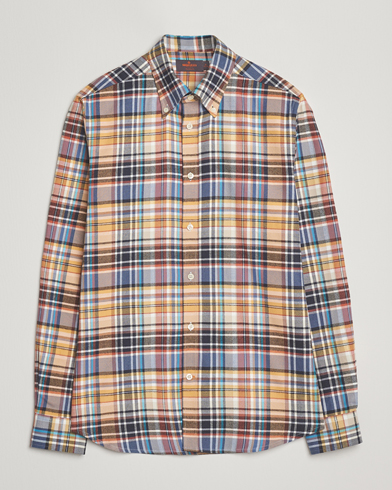Herre | Morris | Morris Happy Tartan Check Shirt Yellow