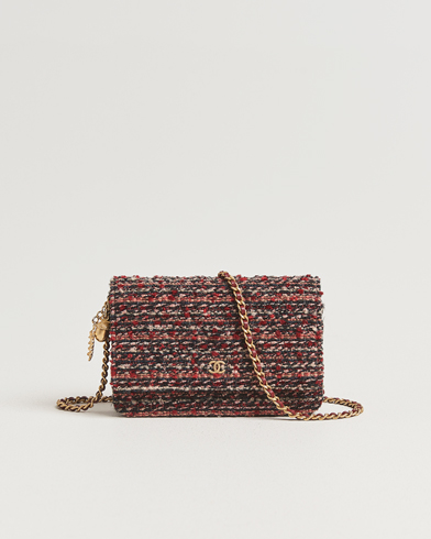 Herre | Chanel Pre-Owned | Chanel Pre-Owned Tweed Wallet On Chain Red