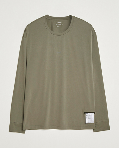 Herre | Satisfy | Satisfy AuraLite Long Sleeve T-Shirt Dusty Olive