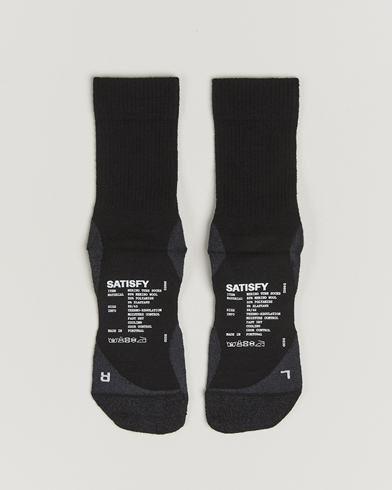 Herre | Satisfy | Satisfy Tie Dye Merino Tube Socks Black