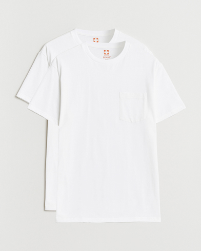 Herre | BEAMS PLUS | BEAMS PLUS 2-Pack Pocket T-Shirt White