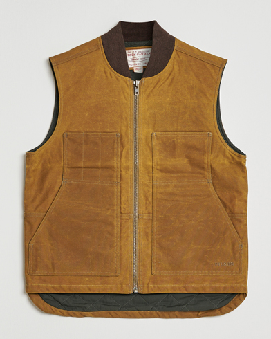 Herre | Filson | Filson Tin Cloth Insulated Work Vest Dark Tan