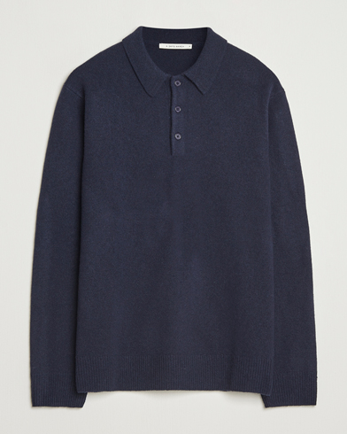 Herre | A Day's March | A Day's March Avoch Lambswool Polo Navy