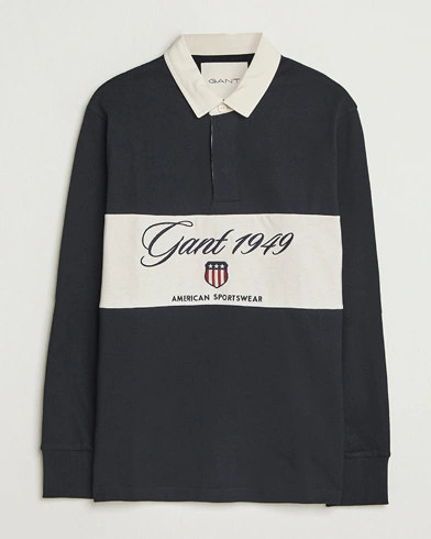 GANT Blocked Logo Heavy Rugger Black – Svart