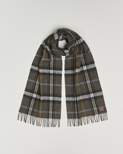Herre | Amanda Christensen | Amanda Christensen Wool Checked Scarf Olive