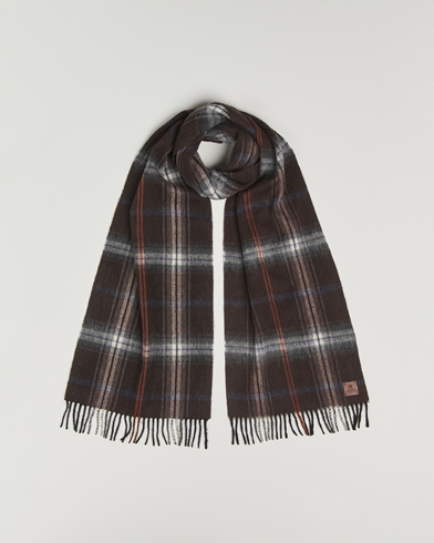 Herre | Amanda Christensen | Amanda Christensen Wool Checked Scarf Brown