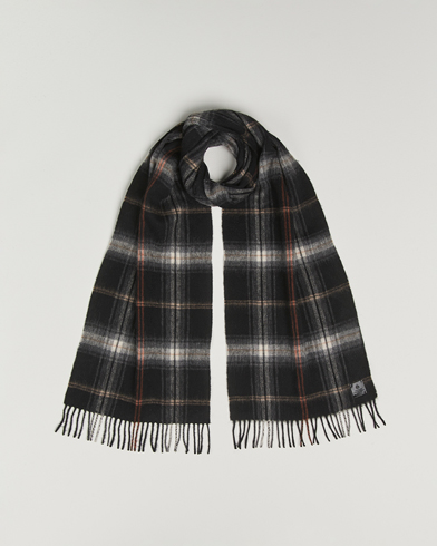 Herre | Amanda Christensen | Amanda Christensen Wool Checked Scarf Black