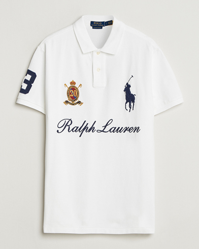 Polo Ralph Lauren Custom Slim Fit Big Pony Polo White – Hvit