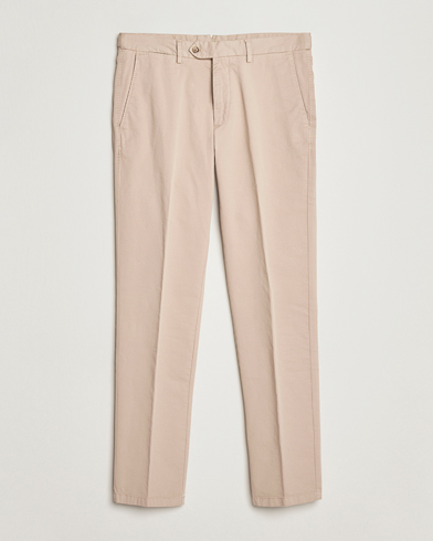Herre | Oscar Jacobson | Oscar Jacobson Danwick Cotton Trousers Beige