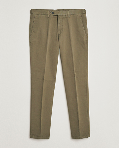 Herre | Oscar Jacobson | Oscar Jacobson Danwick Cotton Trousers Olive