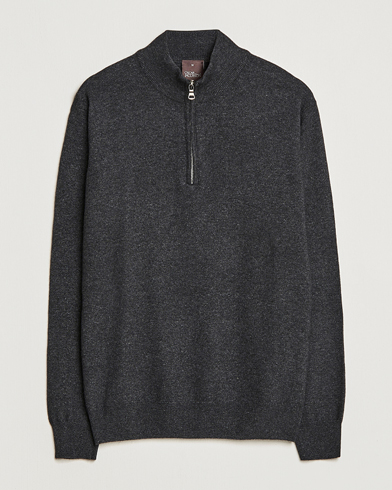 Herre | Oscar Jacobson | Oscar Jacobson Patton Wool Half-Zip Grey