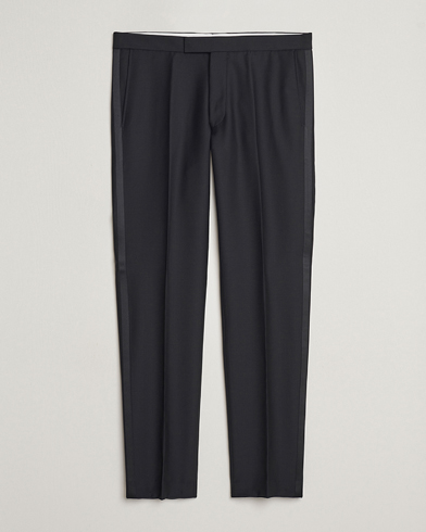 Herre | Oscar Jacobson | Oscar Jacobson Denz Wool Tuxedo Trousers Black