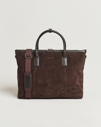 Herre | Oscar Jacobson | Oscar Jacobson Weekend Bag Soft Leather Chocolate Brown