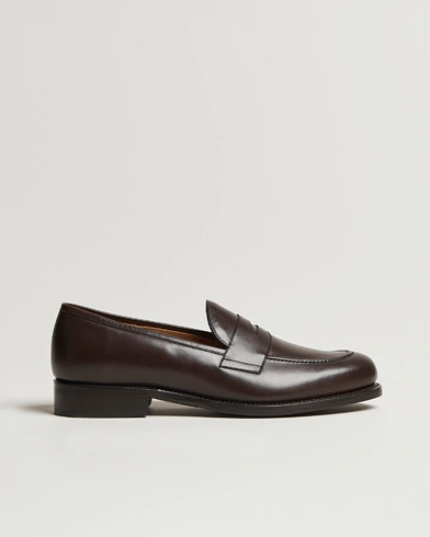 Herre | Oscar Jacobson | Oscar Jacobson Penny Loafers Dark Mud Brown