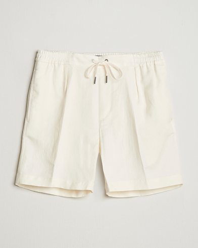 Ralph Lauren Purple Label Silk/Linen Drawstring Shorts Cream – Beige