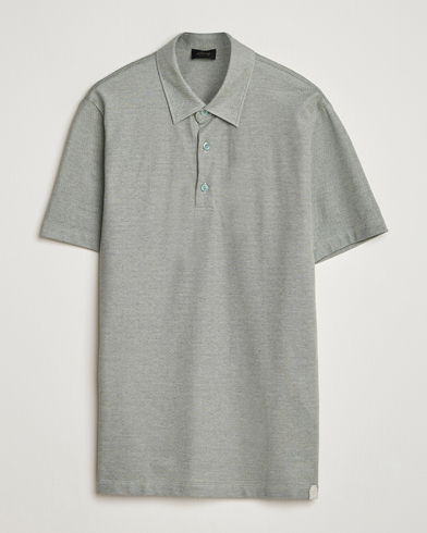 Brioni Short Sleeve Cotton Piquet Polo Light Green – Grønn