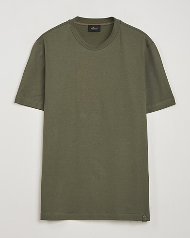 Brioni Short Sleeve Cotton T-Shirt Military – Grønn