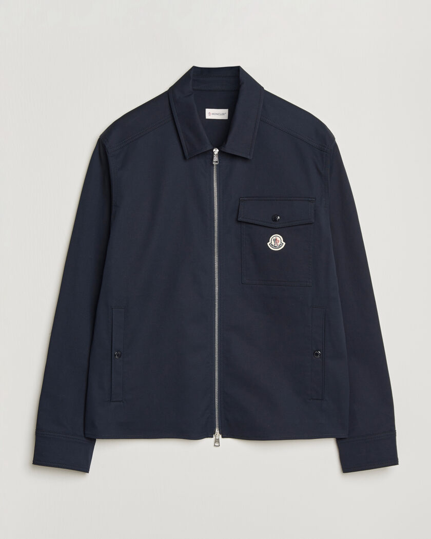 Moncler Zip Overshirt Navy – Blå
