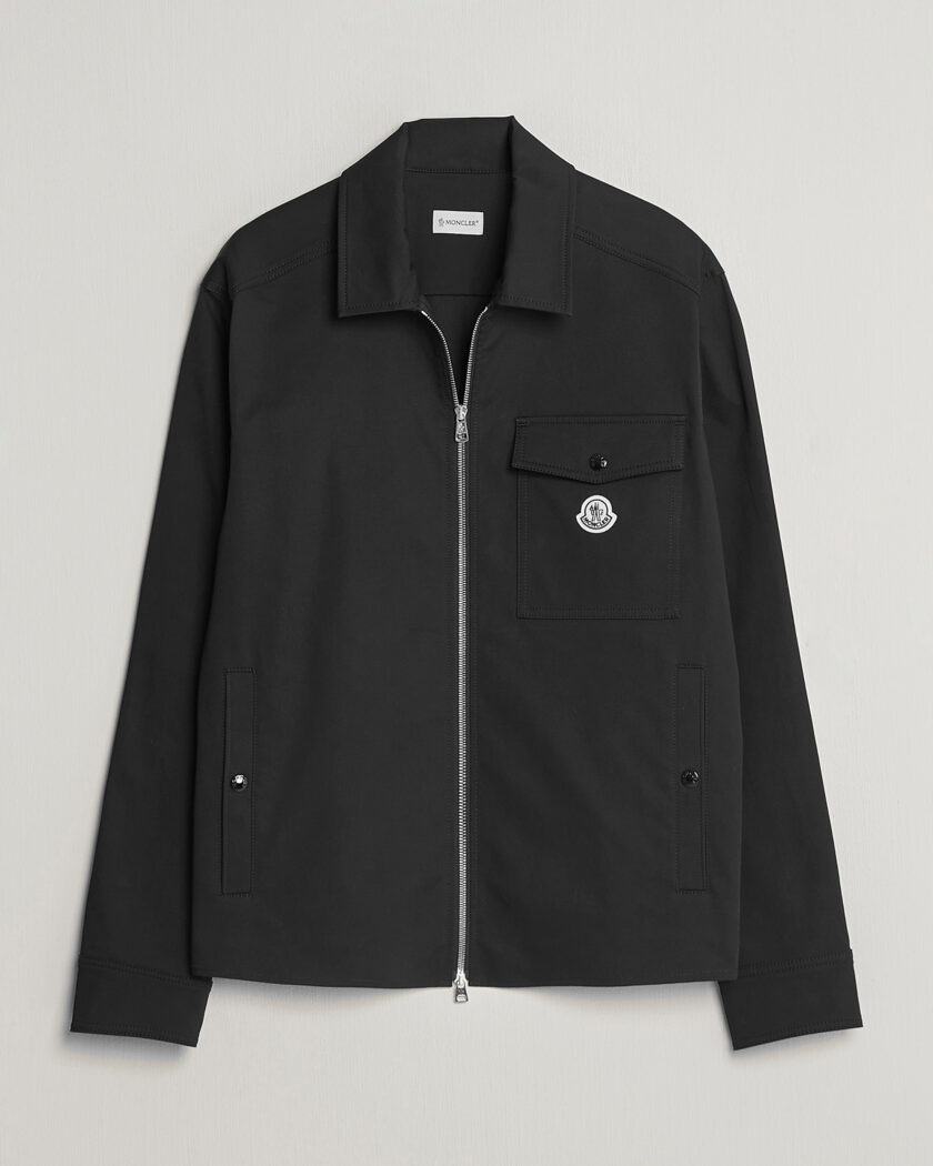 Moncler Zip Overshirt Black – Svart