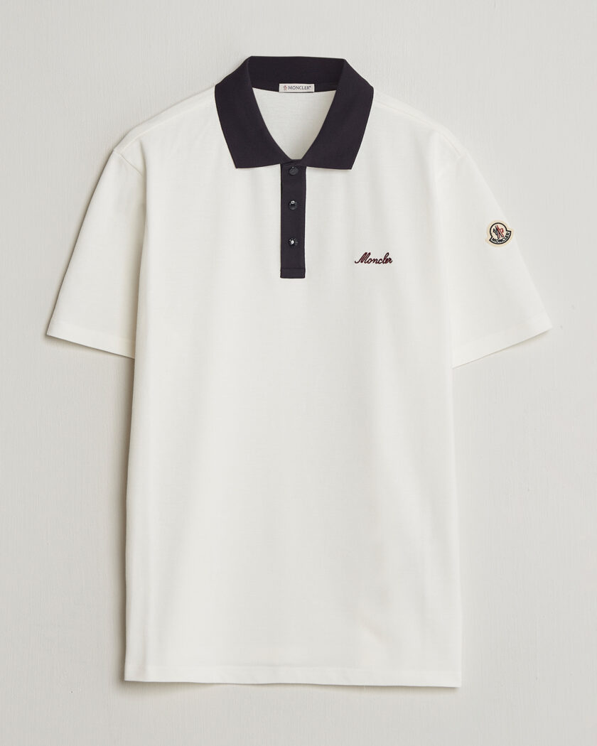 Moncler Signature Logo Polo Off White – Hvit