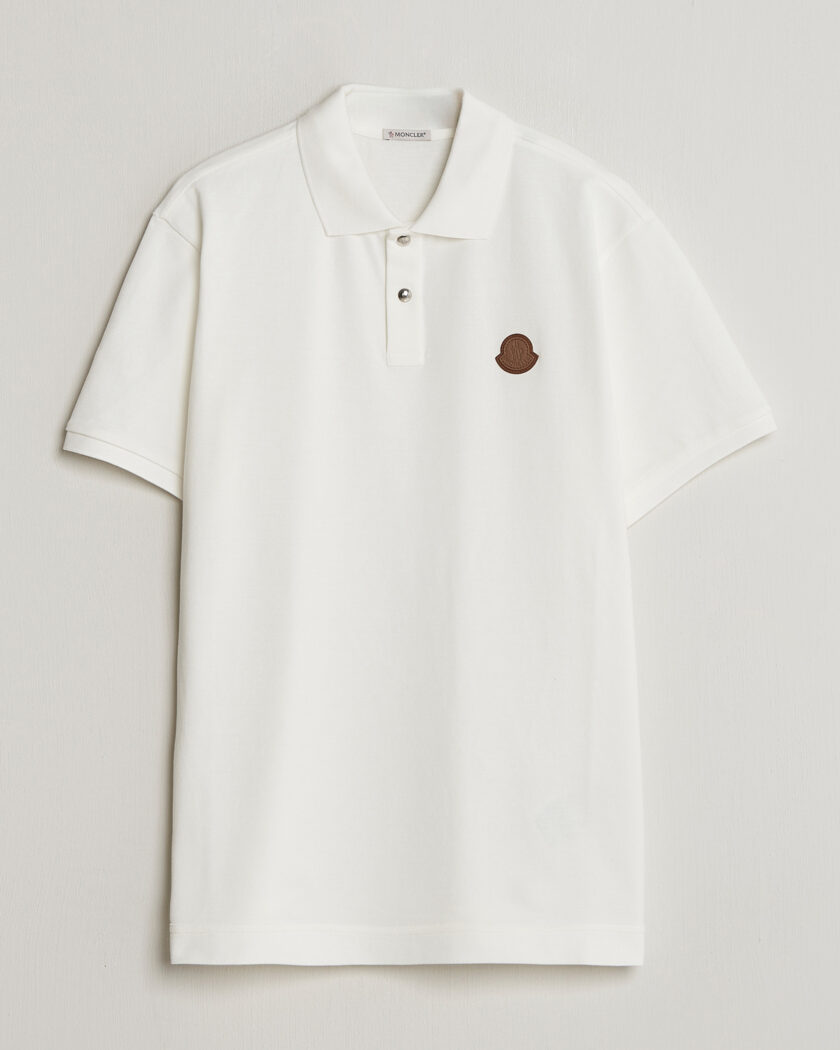 Moncler Luxury Logo Polo Off White – Hvit