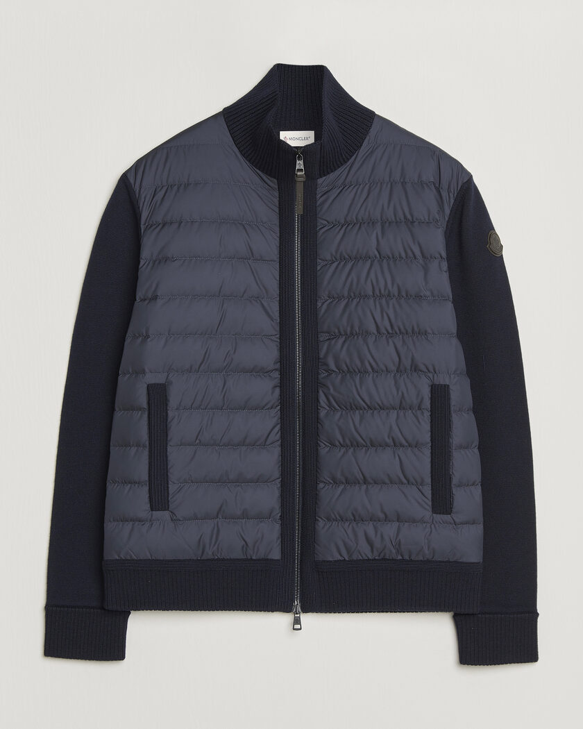 Moncler Luxury Hybrid Zip Cardigan Navy – Blå