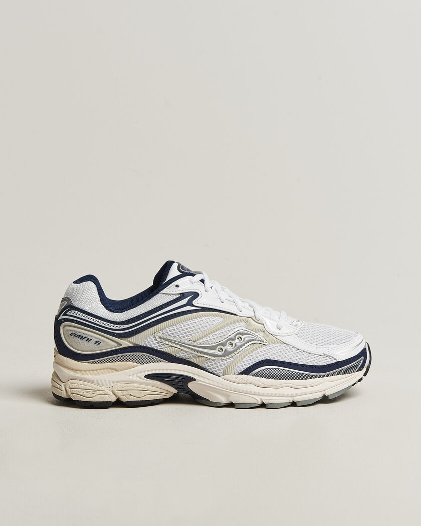 Saucony Progrid Omni 9 Running Sneaker White/Navy – Hvit