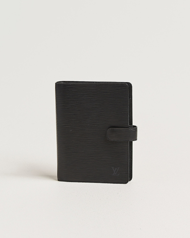 Louis Vuitton Pre-Owned Medium Ring Agenda Cover Epi Leather Black – Svart