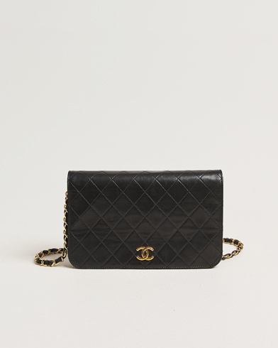 Chanel Pre-Owned Classic Single Flap Bag Lambskin Small Black – Svart
