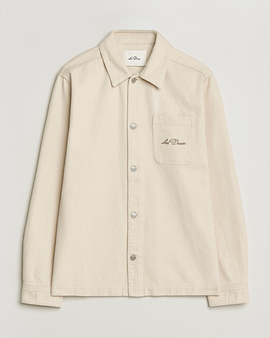 LES DEUX Layton Faience Twill Overshirt Ivory – Hvit