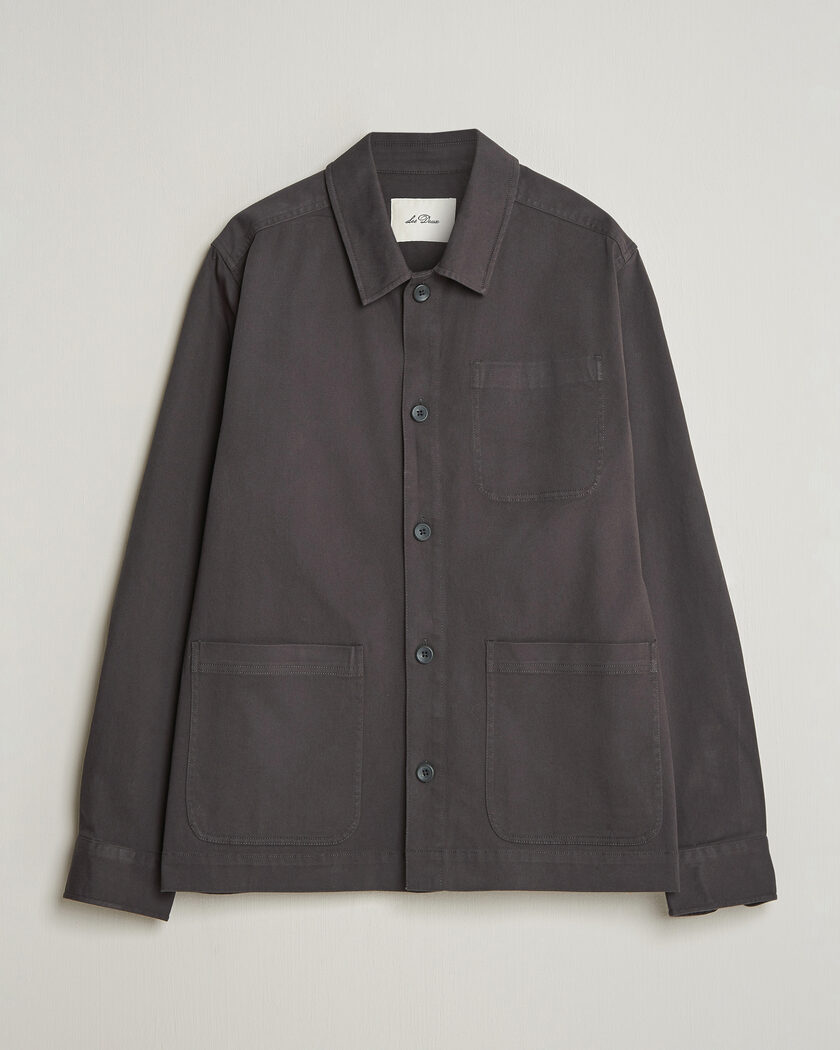 LES DEUX Layton Cotton Overshirt Black – Svart