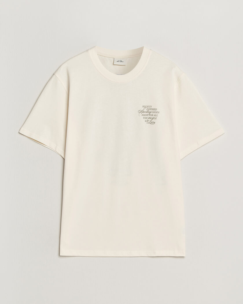 LES DEUX Ben Faience T-Shirt Eggnog White – Hvit