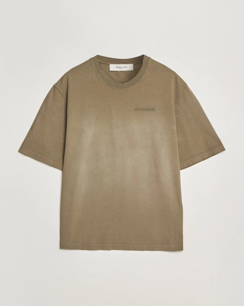 Golden Goose Journey Dyed Cotton T-Shirt Washed Beige – Beige
