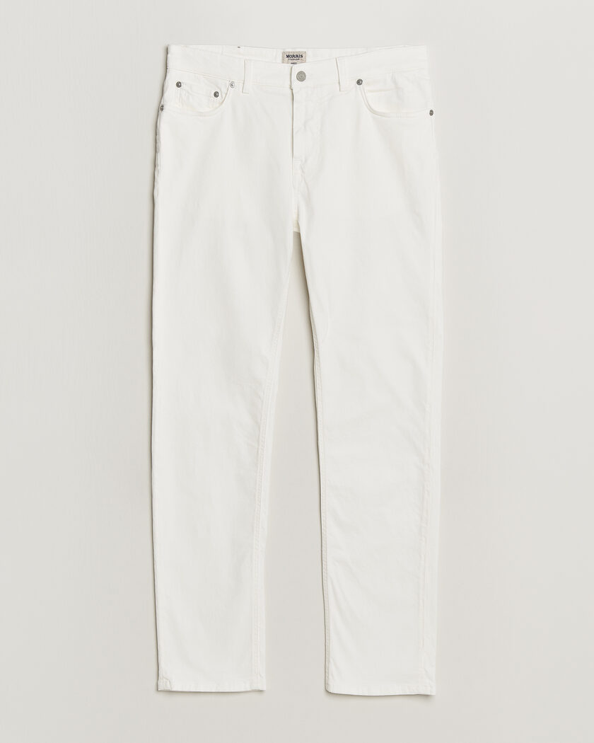Morris James Brushed 5-Pocket Jeans Off White – Hvit