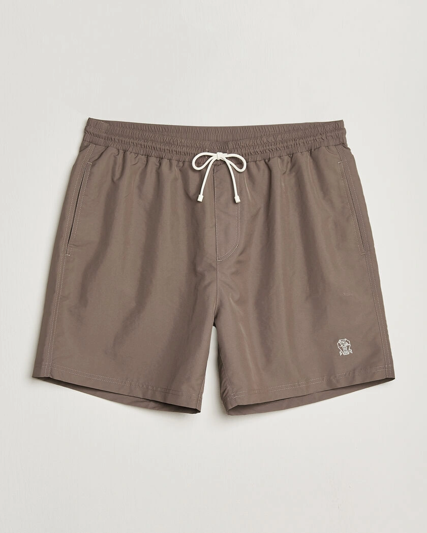 Brunello Cucinelli Nylon Swim Trunks Brown – Brun
