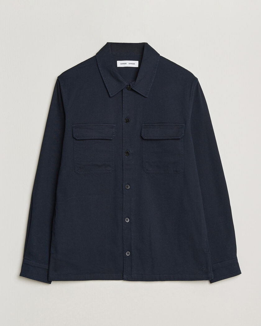 Samsøe Samsøe Taka Cotton Overshirt Salute Navy – Blå