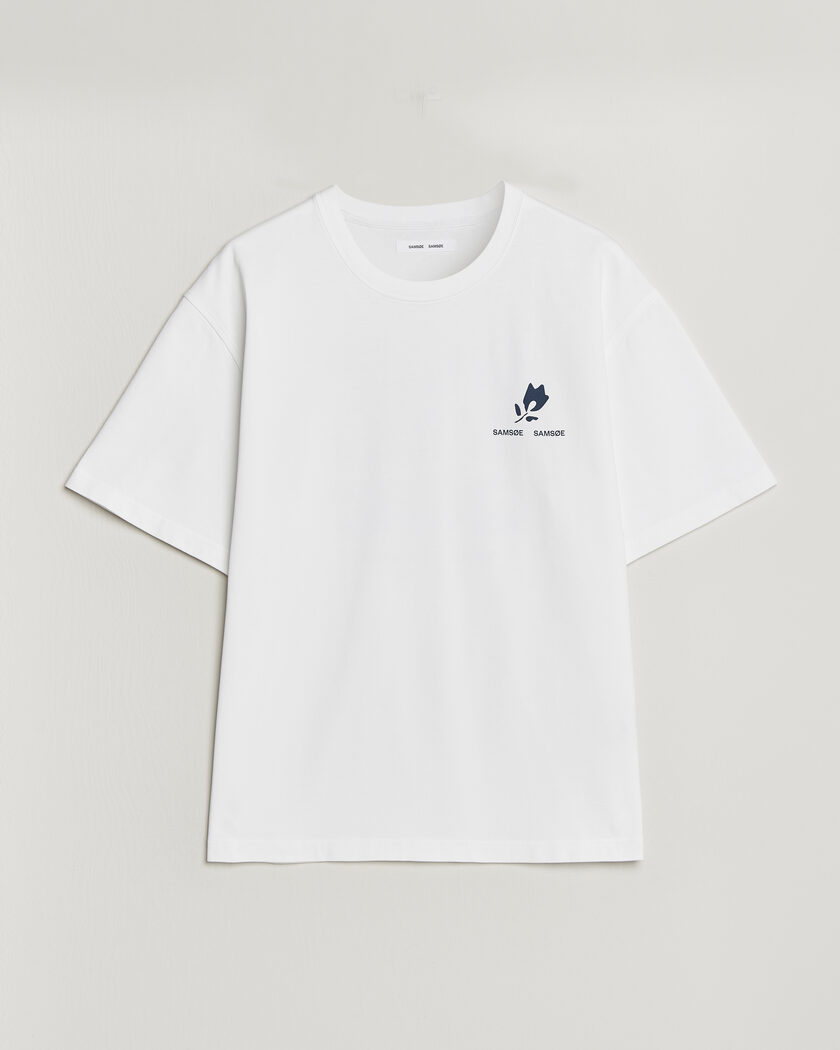 Samsøe Samsøe Cohen Printed Crew Neck T-Shirt White – Hvit