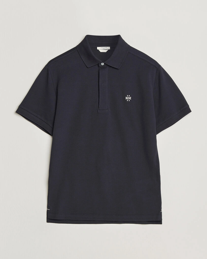 Jacob Cohën Cotton Polo Piquet Navy Blue – Blå