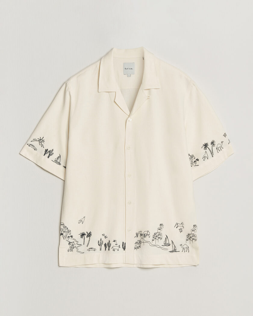 Paul Smith Embroidered Short Sleeve Shirt White – Hvit