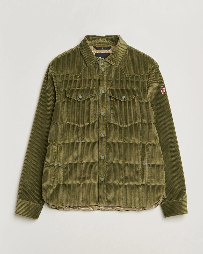 Moncler Grenoble Gelt Corduroy Shirt Jacket Military Green – Grønn