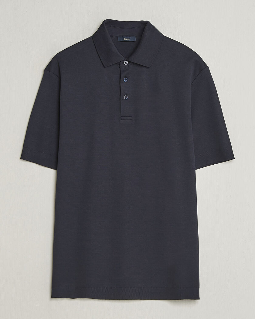 Herno Micro Piquet Polo Navy – Blå