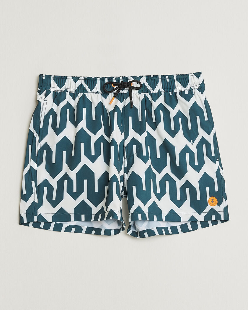 Save The Duck Printed Drawstring Swimshorts Zig Zag – Grønn
