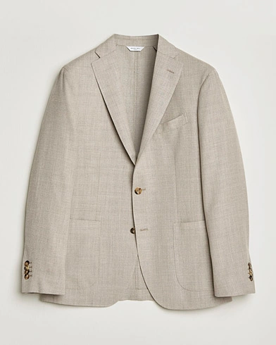 Boglioli K Jacket Wool Hopsack Blazer Light Beige – Beige
