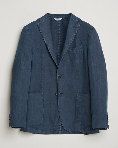Boglioli K Jacket Linen Blazer Navy – Blå