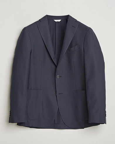 Boglioli K Jacket Loro Piana Cotton/Cashmere Blazer Navy – Blå